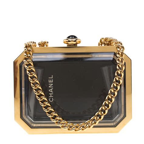 chanel plexiglass block handbag|Chanel bags with gold hardware.